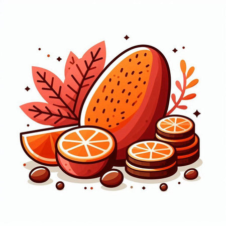 Citrus fruits, orange, grapefruit, lemon. Vector illustration in cartoon style.のイラスト素材
