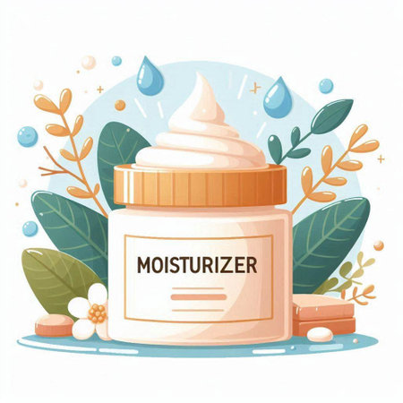 Cosmetic cream in a jar on a white background. Vector illustration.のイラスト素材
