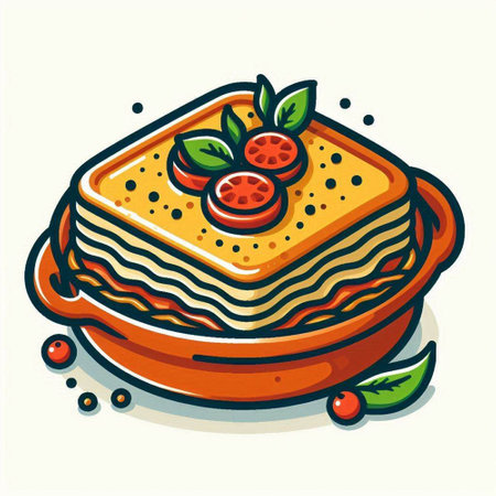 Illustration of a stack of pancakes on a plate, vector illustrationのイラスト素材