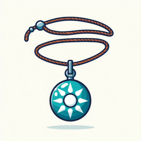 Necklace icon. Vector illustration in a flat style. Isolated on white background.のイラスト素材