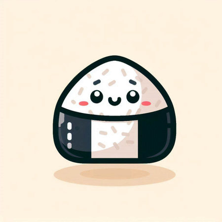 cute sushi cartoon vector illustration. japanese food concept.のイラスト素材