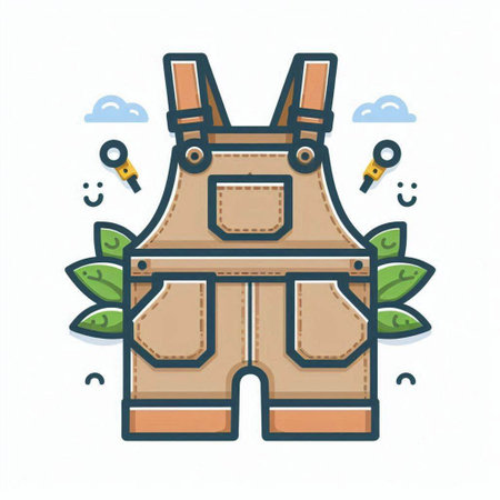 Vector illustration of a summer outfit. Isolated on white background.のイラスト素材