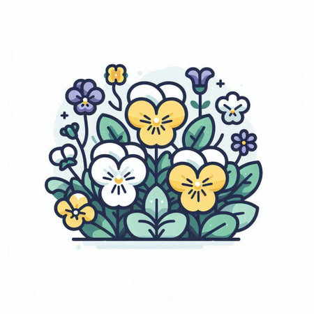 Flower bouquet in doodle style. Vector illustration.のイラスト素材