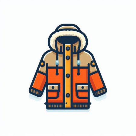 Winter jacket icon. Cartoon illustration of winter jacket vector icon for web designのイラスト素材