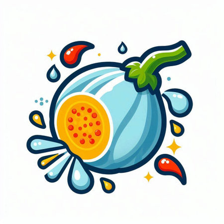 Passion fruit icon. Hand drawn illustration of passion fruit vector icon for web designのイラスト素材