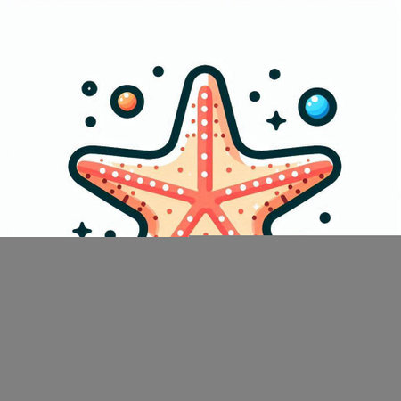 Starfish icon isolated on white background. Vector illustration in flat style.のイラスト素材