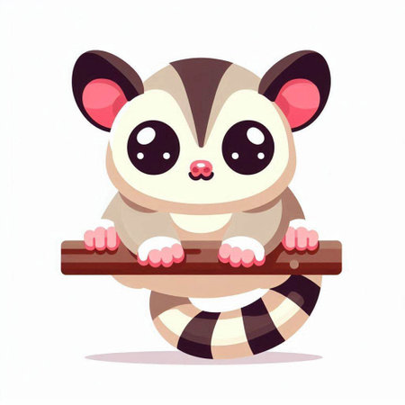 Cute cartoon raccoon holding a wooden board. Vector illustration.のイラスト素材