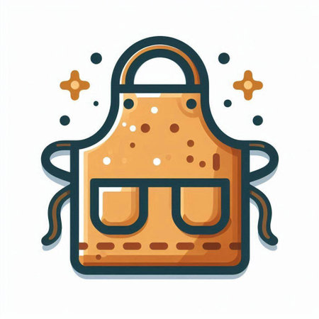 Kitchen apron icon. Kitchen apron icon. Vector illustrationのイラスト素材