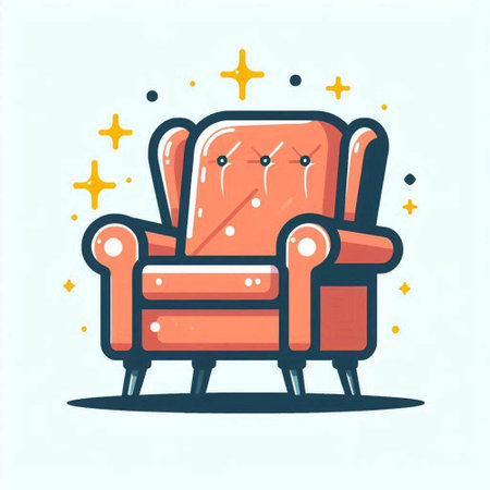 Armchair icon. Vector illustration of armchair isolated on white background.のイラスト素材