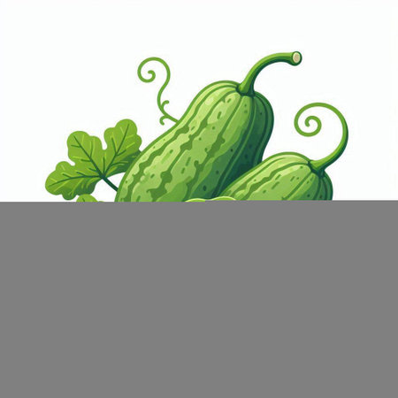 Illustration of cucumbers on a white background. Vector illustration.のイラスト素材