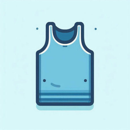 Illustration of a t-shirt in a flat design on a blue backgroundのイラスト素材