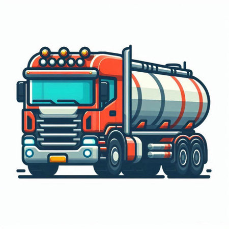 Cargo truck icon. Vector illustration isolated on white background. Graphic concept for your designのイラスト素材