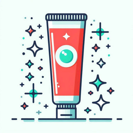 Cosmetic cream in a tube. Vector illustration in flat style.のイラスト素材