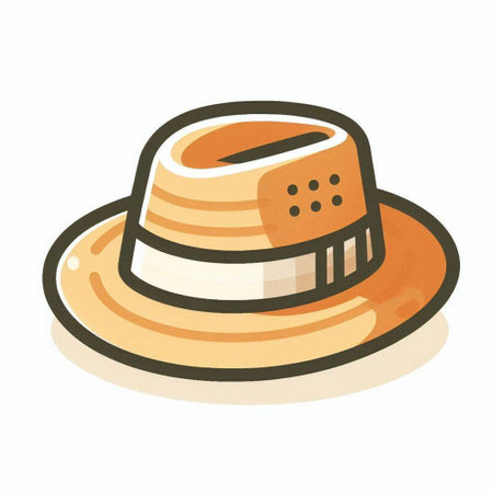 hat on a white background, vector illustration, eps 10.のイラスト素材
