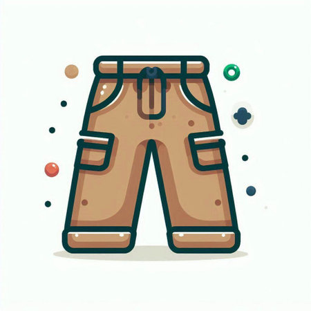 Jeans shorts. Vector illustration in a flat style on a white background.のイラスト素材