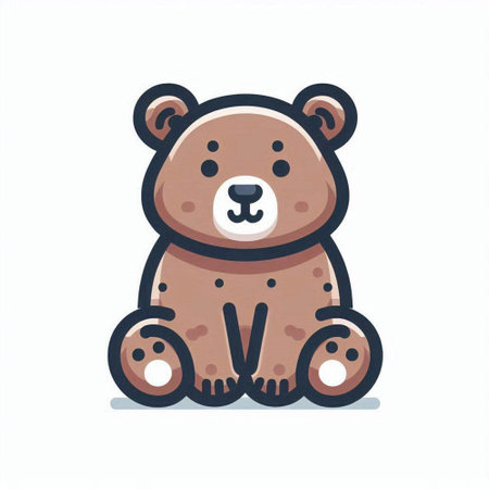 Cute teddy bear. Vector illustration in a flat style.のイラスト素材