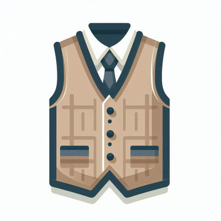 Vector illustration of a jacket with a tie on a white background.のイラスト素材