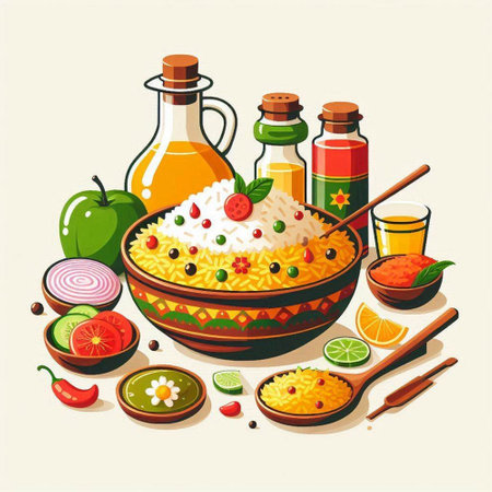 Mexican cuisine vector illustration. Traditional mexican food. Traditional mexican food.のイラスト素材