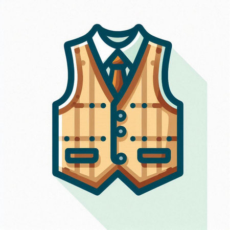 Vector illustration of a jacket with a tie on a white background.のイラスト素材