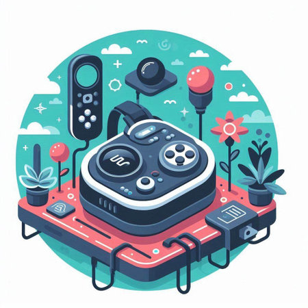 Gamepad isometric vector illustration. Remote control for video game.のイラスト素材