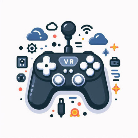 Gamepad. Modern flat style vector illustration isolated on white background.のイラスト素材