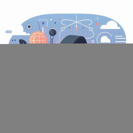 Illustration of science and education concept. Flat style vector illustration.のイラスト素材