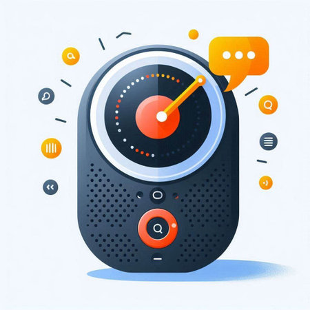 Retro radio with colorful speech bubbles. Vector illustration in flat styleのイラスト素材