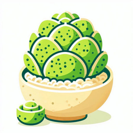 Cactus in a pot isolated on white background. Vector illustration.のイラスト素材
