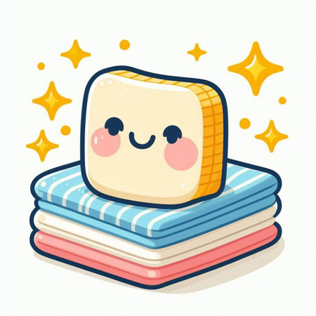 Illustration of a cute cartoon cheese on a stack of books.のイラスト素材