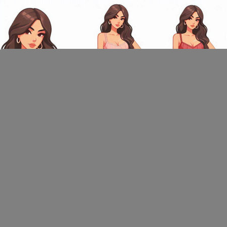 Beautiful women in sexy lingerie. Fashion model. Vector illustration.のイラスト素材