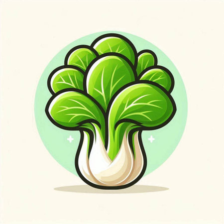 Bok choy icon. Vector illustration of bok choy.のイラスト素材