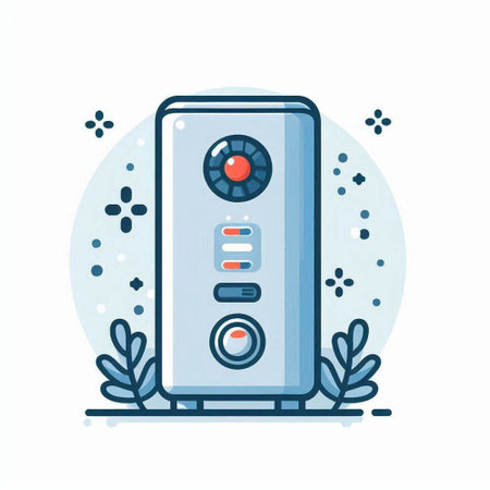 Remote control for air conditioner. Vector illustration in flat style.のイラスト素材