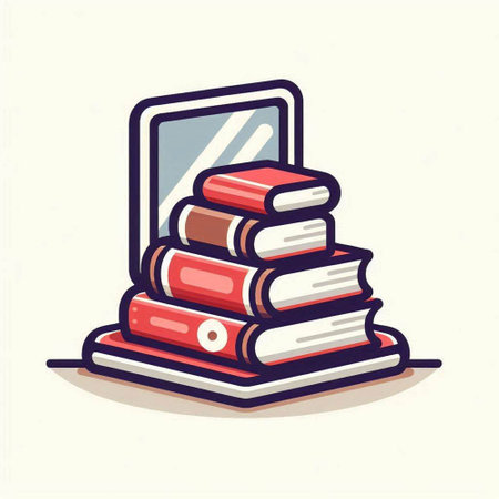 pile of books and tablet pc, e-learning concept, vector illustrationのイラスト素材