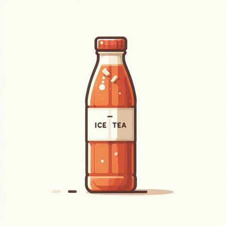 Bottle of cola. Vector illustration in a flat style.のイラスト素材