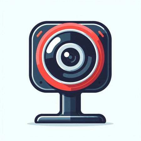 Webcam icon. Vector illustration in flat style. Webcam icon. Webcam icon. Webcam icon. Webcam icon. Webcam icon. Webcam icon. Webcam icon. Webcam icon. Webcam icon.のイラスト素材