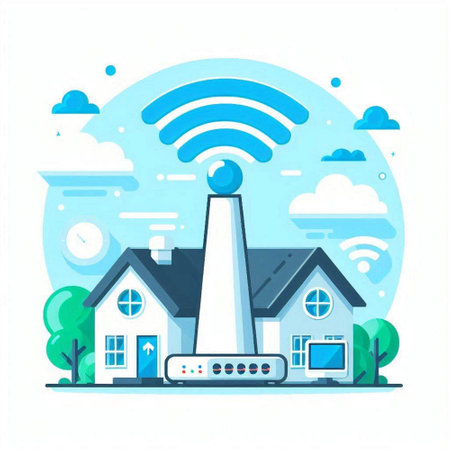 Smart home. Internet of things concept. Vector illustration in flat styleのイラスト素材