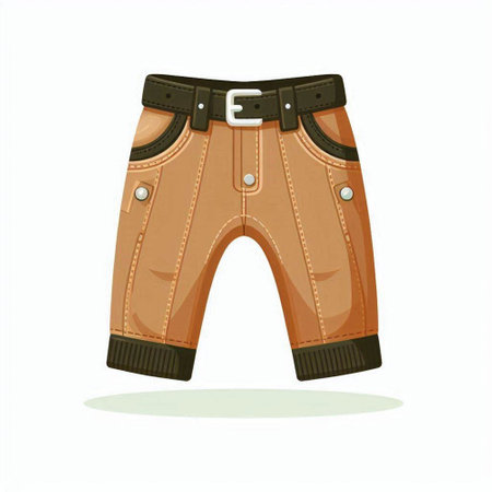 Men's trousers isolated on white background. Vector illustration. Eps 10.のイラスト素材