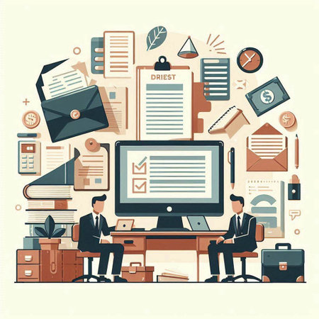 Flat design modern vector illustration concept of business and office life.のイラスト素材