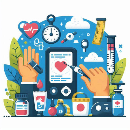 Healthcare and medicine concept. Smartphone with medical app. Vector illustrationのイラスト素材