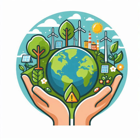 Ecology concept, save the planet, save the earth vector illustrationのイラスト素材