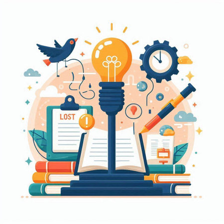 Flat design vector illustration concept of education, knowledge, learning, knowledge, wisdom, knowledge, science, research, knowledge, education, study, knowledge.のイラスト素材