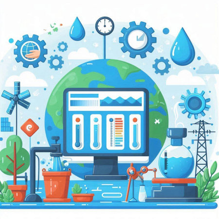 Modern flat design vector illustration concept of climate change, climate change and global warming.のイラスト素材