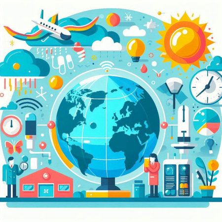 Flat design modern vector illustration concept of travel around the world.のイラスト素材