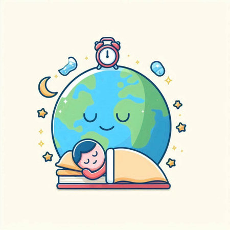 Vector illustration of a cute little boy reading a book next to the globe.のイラスト素材