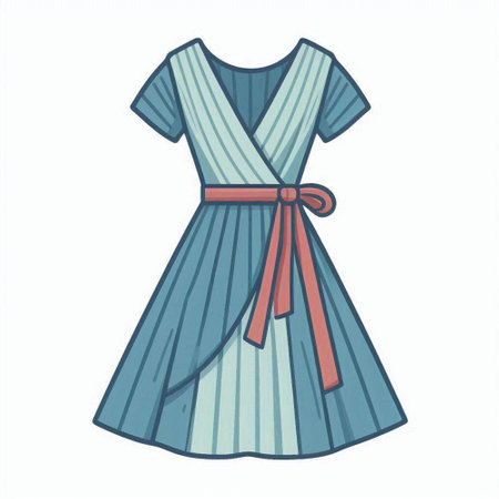 Fashionable dress isolated on a white background. Vector illustration.のイラスト素材