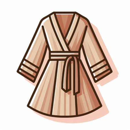 Illustration of a bathrobe on a white background. Vector illustrationのイラスト素材