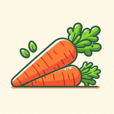 Carrot vector illustration. Hand drawn doodle carrot icon.のイラスト素材