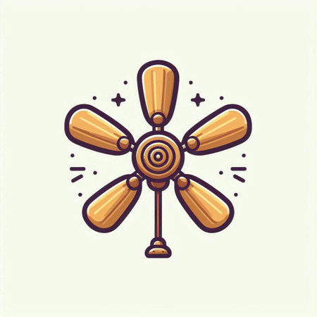 Vintage propeller icon. Hand drawn vector illustration in cartoon styleのイラスト素材
