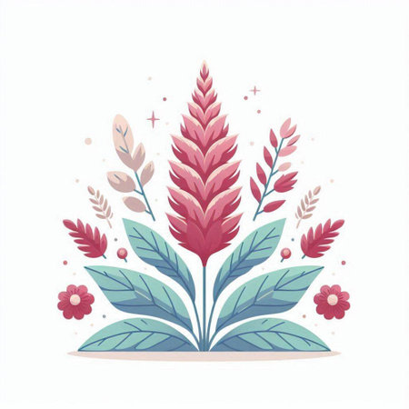 flowers and leafs decorative icon vector illustration design vector illustration designのイラスト素材