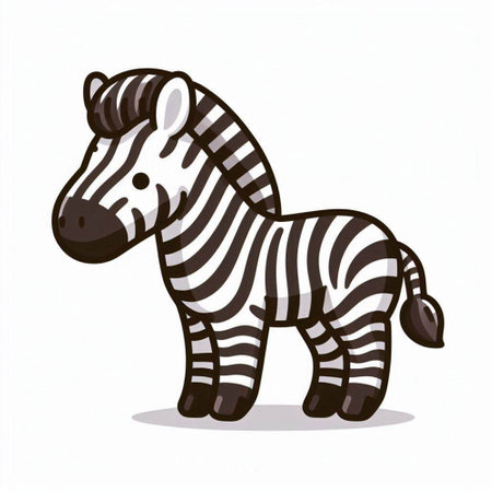 Zebra isolated on a white background. Vector illustration. Eps 10.のイラスト素材